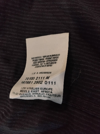Veste Levi’s Engineered Jeans en velours côtelé bleu – Made in Morocco, vintage années 2000, seconde main TBE