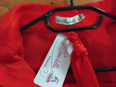 Tunique rouge satinée Miss Isabelle Paris – XL- chic- Neuf