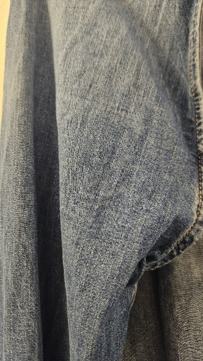 Chemise en Denim Dos Nu à Lacets ZARA Taille L – Mode Tendance TBE