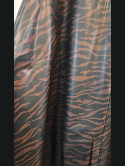 Cape imperméable marron et noire – Capuche intégrée, taille unique, seconde main TBE