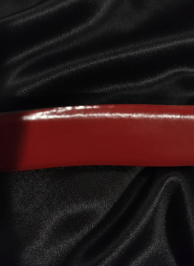 Ceinture Lacoste Rouge en Cuir Lisse 108 cm – Logo Crocodile Amovible Neuve
