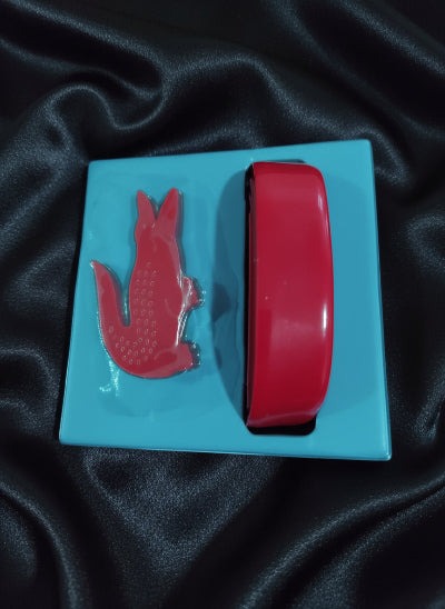 Ceinture Lacoste Rouge en Cuir Lisse 108 cm – Logo Crocodile Amovible Neuve