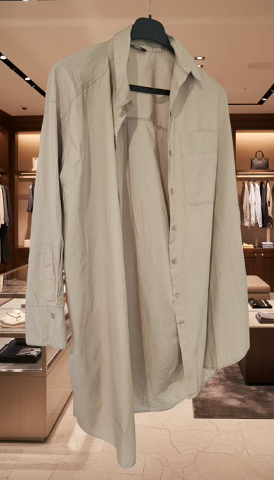 Chemise ample,  beige , longue, ZARA,  taille S  et oversize , seconde main en TBE