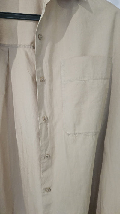 Chemise ample,  beige , longue, ZARA,  taille S  et oversize , seconde main en TBE