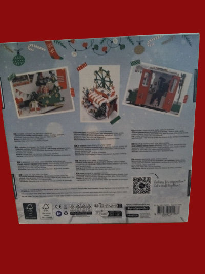 Miniature “Christmas Food Truck” – Maquette DIY de Noël lumineuse et décorative. NEUF