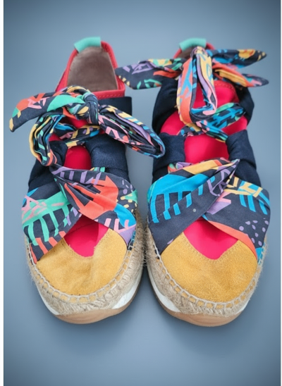 Espadrilles compensées Gaimo 40 – Modèle artisanal coloré fait main en Espagne, seconde main TBE