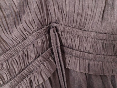 Haut plissé bleu marine chic à volants TKK MAXX – Blouse fluide féminine à taille ajustable, neuf