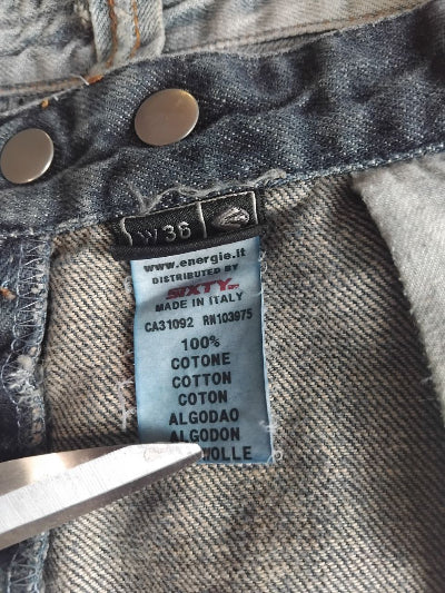RARE : Jean bleu variante cargo Y2K  d'ENERGIE, très proche du Cargo Zip Pocket. W36-Seconde main TBE