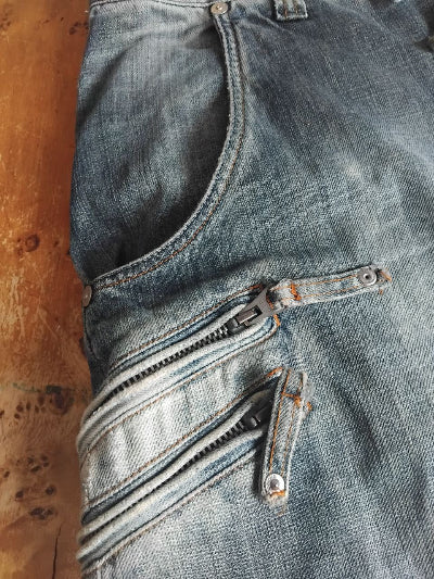 RARE : Jean bleu variante cargo Y2K  d'ENERGIE, très proche du Cargo Zip Pocket. W36-Seconde main TBE