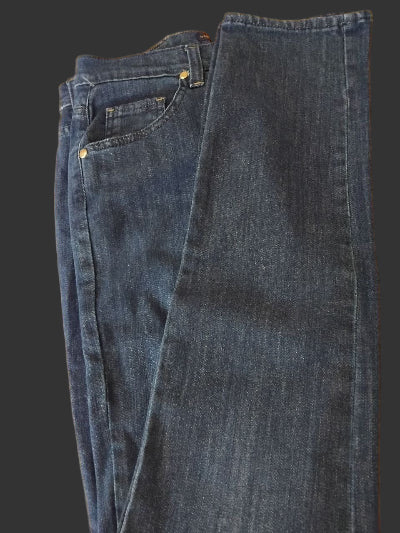Jean Vitamina Deluxe Edition T42 – Denim bleu foncé stretch, made in Italy, seconde main TBE