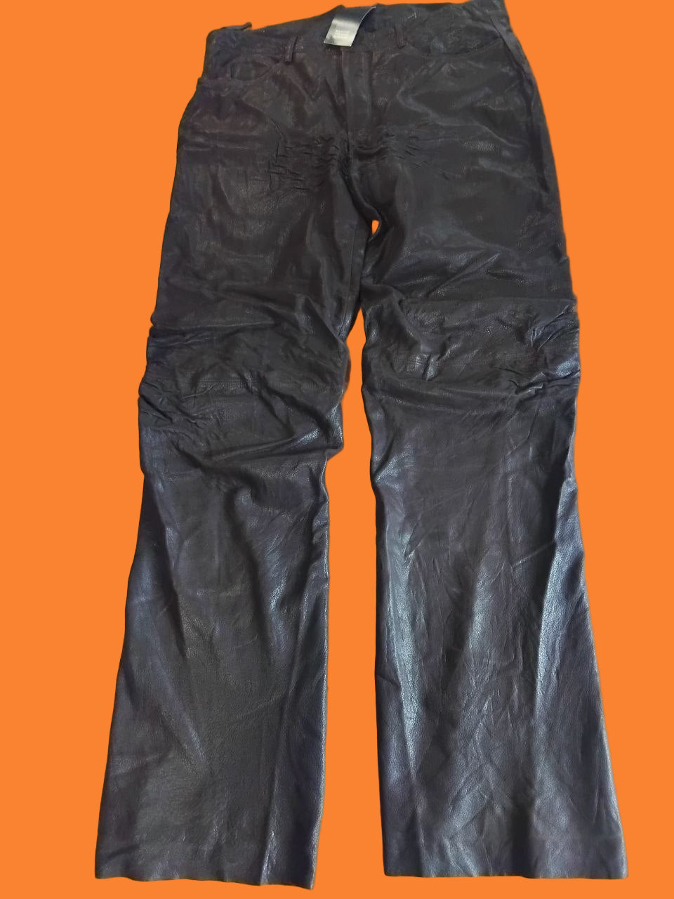 Pantalon en cuir véritable Marithé + François Girbaud – Collection Cravatatakiller 44, pièce rare vintage haut de gamme, neuf