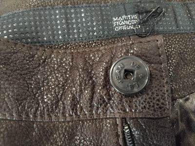 Pantalon en cuir véritable Marithé + François Girbaud – Collection Cravatatakiller 44, pièce rare vintage haut de gamme, neuf