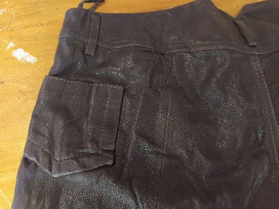 Pantalon en cuir véritable Marithé + François Girbaud – Collection Cravatatakiller 44, pièce rare vintage haut de gamme, neuf
