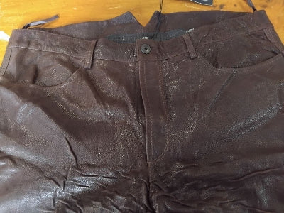 Pantalon en cuir véritable Marithé + François Girbaud – Collection Cravatatakiller 44, pièce rare vintage haut de gamme, neuf