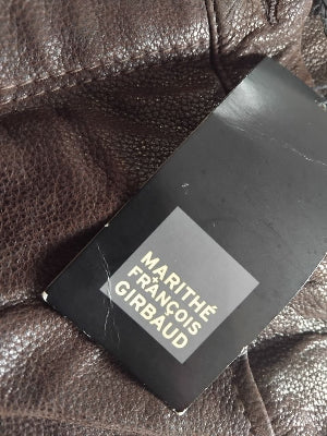 Pantalon en cuir véritable Marithé + François Girbaud – Collection Cravatatakiller 44, pièce rare vintage haut de gamme, neuf