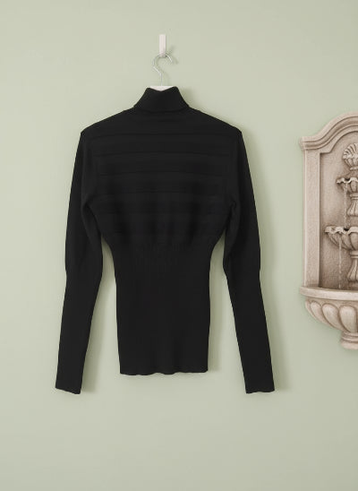 Pull noir pailleté Morgan – col montant chic et raffiné pour femme. M.  Neuf