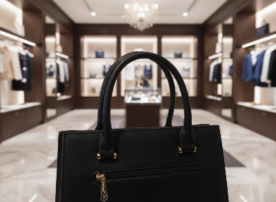 Sac à main noir texturé GALLANTRY – Élégant et pratique. Seconde main en TBE