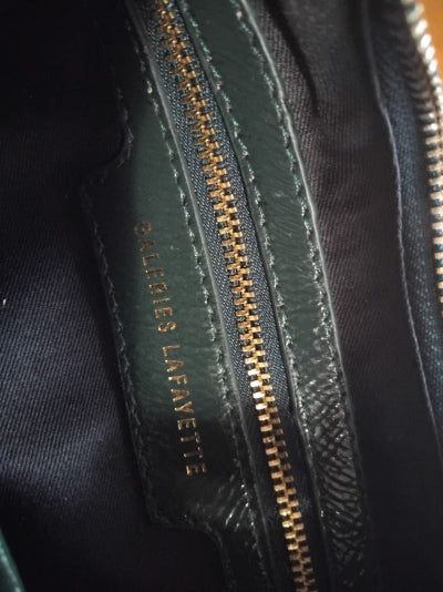 Magnifique Sac Galeries Lafayette "RUBY "vert sapin – cuir véritable,  NEUF