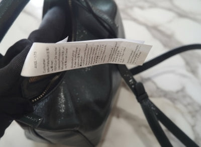 Magnifique Sac Galeries Lafayette "RUBY "vert sapin – cuir véritable,  NEUF