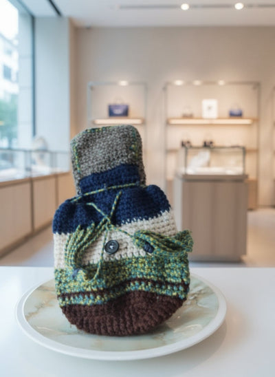 Sac à dos crocheté artisanal – pièce unique, colorée et pratique, seconde main en TBE