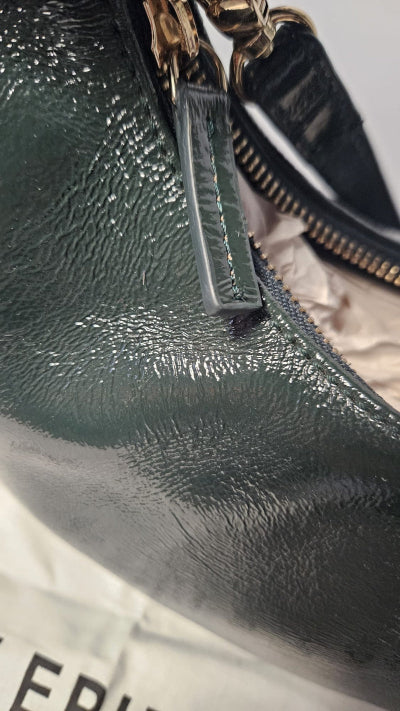 Magnifique Sac Galeries Lafayette "RUBY "vert sapin – cuir véritable,  NEUF