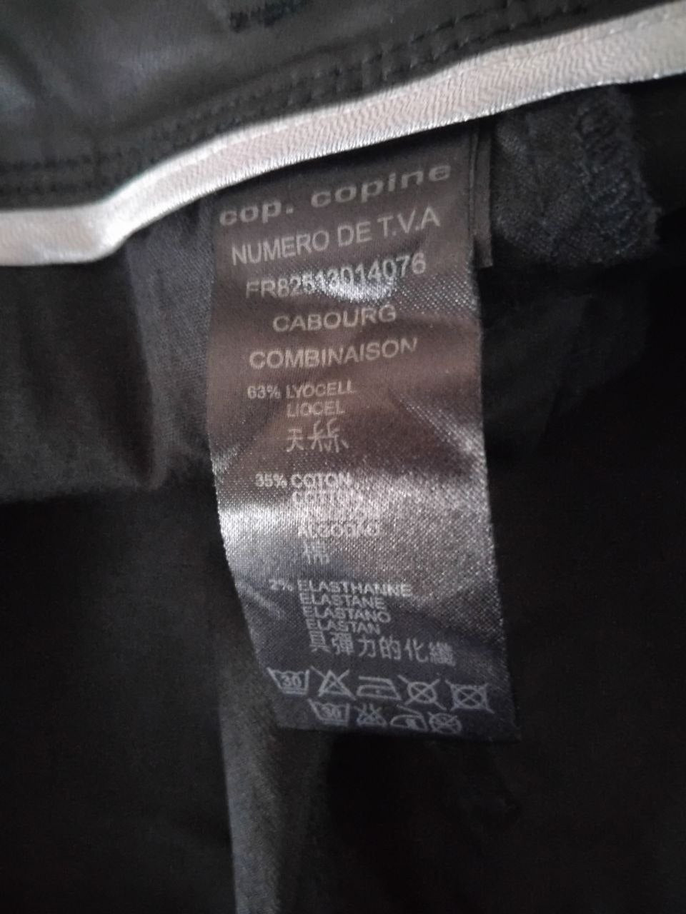 Salopette noire Cop.Copine effet cuir souple – Chic, fluide et neuve avec étiquette 34