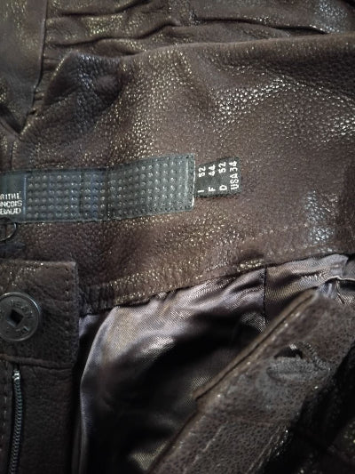 Pantalon en cuir véritable Marithé + François Girbaud – Collection Cravatatakiller 44, pièce rare vintage haut de gamme, neuf