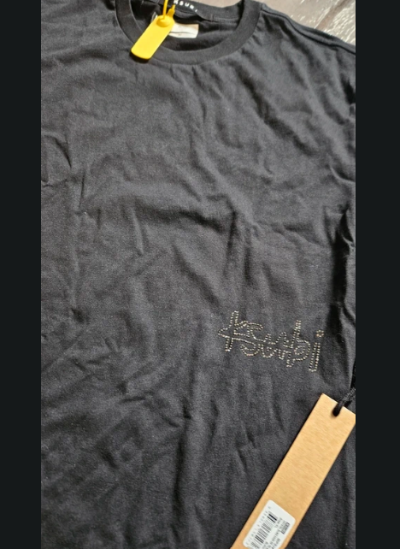 T-shirt noir Ksubi 4x4 Cross Logo – Streetwear haut de gamme, neuf