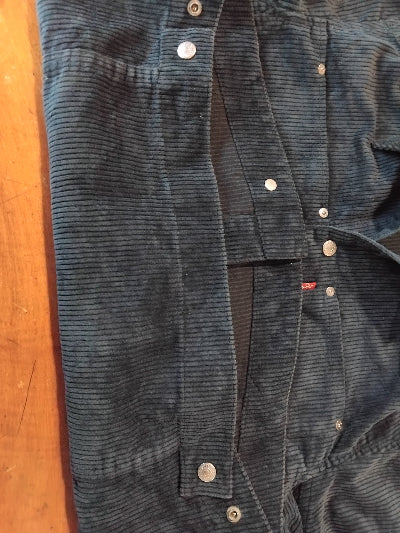 Veste Levi’s Engineered Jeans en velours côtelé bleu – Made in Morocco, vintage années 2000, seconde main TBE