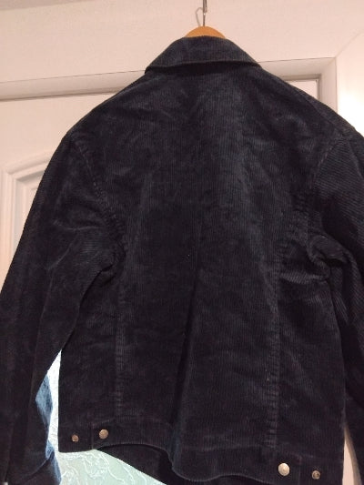 Veste Levi’s Engineered Jeans en velours côtelé bleu – Made in Morocco, vintage années 2000, seconde main TBE