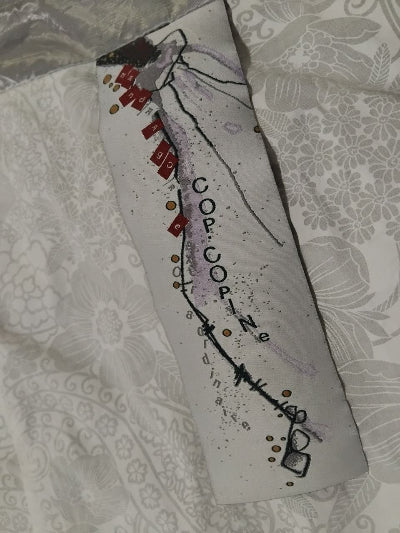 Veste mi longue argentée Cop.Copine femme – Style chic et futuriste, capuche et ceinture ajustable, seconde main TBE