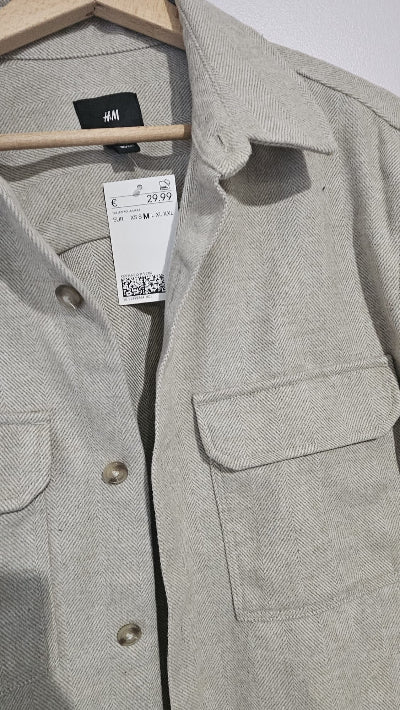 Surchemise ou veste, feutré, beige. Taille M. Neuf