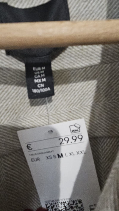 Surchemise ou veste, feutré, beige. Taille M. Neuf