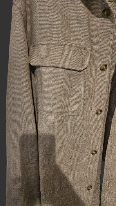 Surchemise ou veste, feutré, beige. Taille M. Neuf