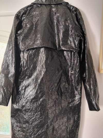 Trench coat long Yves Saint Laurent Rive Gauche vinyle noir – Seconde main TBE